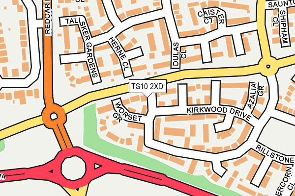 TS10 2XD map - OS OpenMap – Local (Ordnance Survey)