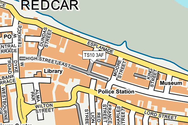 TS10 3AF map - OS OpenMap – Local (Ordnance Survey)