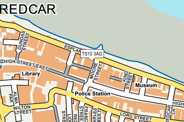 TS10 3AG map - OS OpenMap – Local (Ordnance Survey)
