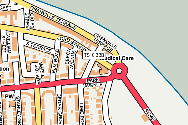 TS10 3BB map - OS OpenMap – Local (Ordnance Survey)