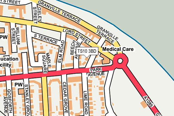 TS10 3BD map - OS OpenMap – Local (Ordnance Survey)