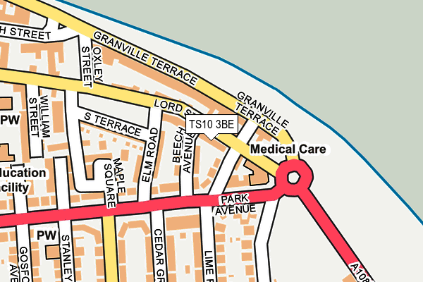 TS10 3BE map - OS OpenMap – Local (Ordnance Survey)