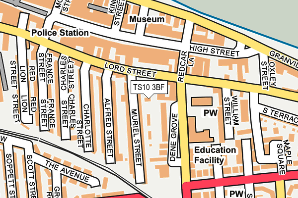 TS10 3BF map - OS OpenMap – Local (Ordnance Survey)