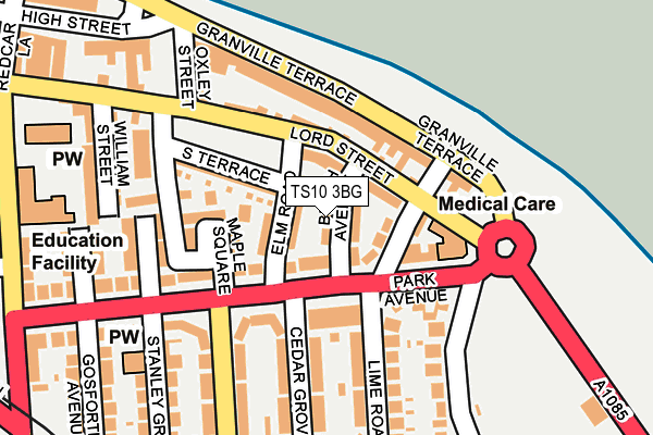 TS10 3BG map - OS OpenMap – Local (Ordnance Survey)