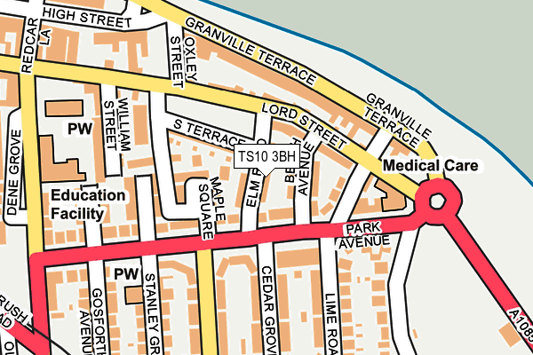 TS10 3BH map - OS OpenMap – Local (Ordnance Survey)