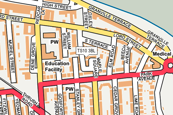 TS10 3BL map - OS OpenMap – Local (Ordnance Survey)