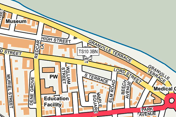 TS10 3BN map - OS OpenMap – Local (Ordnance Survey)