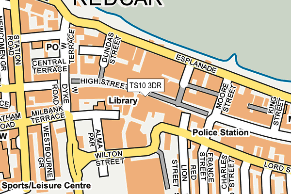 TS10 3DR map - OS OpenMap – Local (Ordnance Survey)