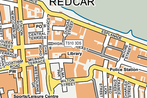 TS10 3DS map - OS OpenMap – Local (Ordnance Survey)