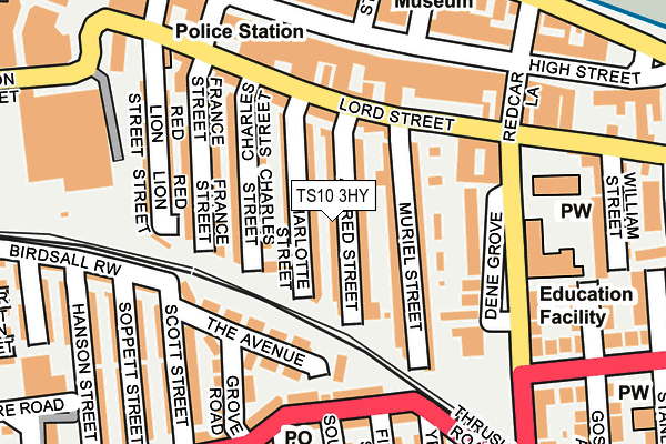 TS10 3HY map - OS OpenMap – Local (Ordnance Survey)