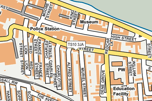 TS10 3JA map - OS OpenMap – Local (Ordnance Survey)