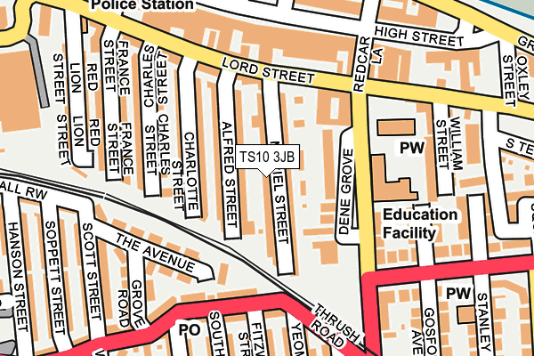 TS10 3JB map - OS OpenMap – Local (Ordnance Survey)