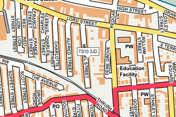 TS10 3JD map - OS OpenMap – Local (Ordnance Survey)