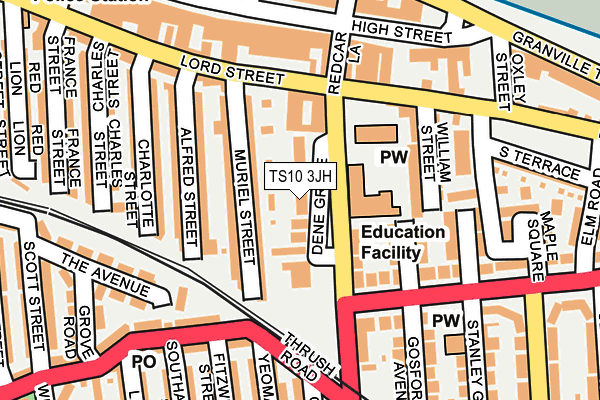 TS10 3JH map - OS OpenMap – Local (Ordnance Survey)