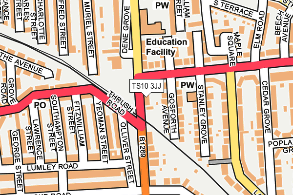 TS10 3JJ map - OS OpenMap – Local (Ordnance Survey)