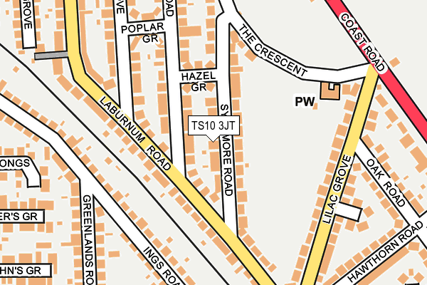 TS10 3JT map - OS OpenMap – Local (Ordnance Survey)