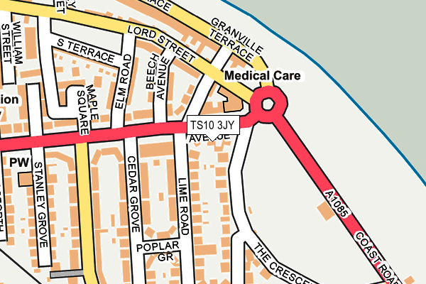 TS10 3JY map - OS OpenMap – Local (Ordnance Survey)