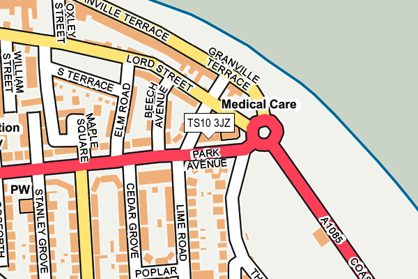 TS10 3JZ map - OS OpenMap – Local (Ordnance Survey)