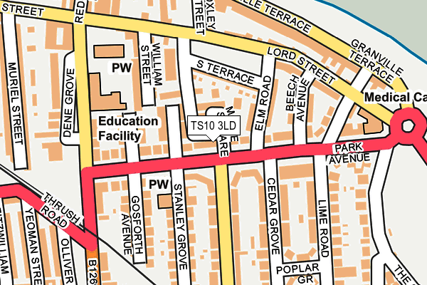 TS10 3LD map - OS OpenMap – Local (Ordnance Survey)