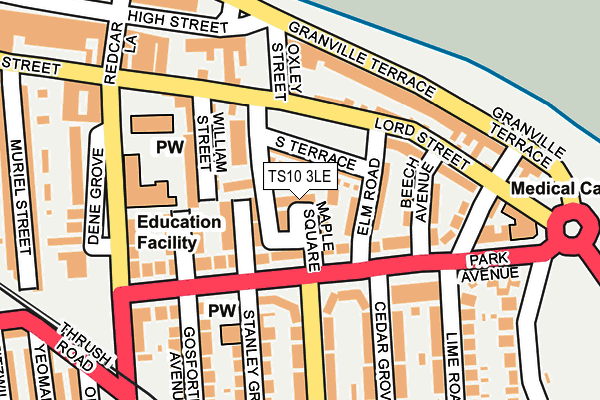 TS10 3LE map - OS OpenMap – Local (Ordnance Survey)