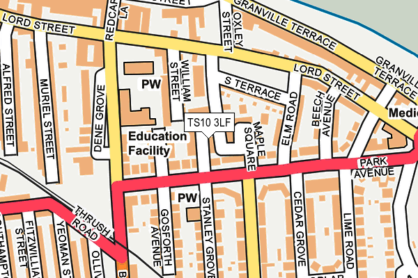 TS10 3LF map - OS OpenMap – Local (Ordnance Survey)