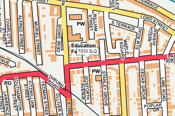 TS10 3LQ map - OS OpenMap – Local (Ordnance Survey)