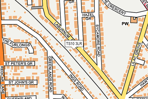 TS10 3LR map - OS OpenMap – Local (Ordnance Survey)