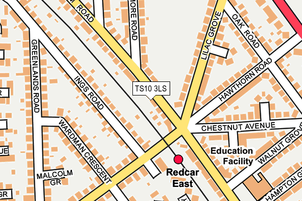 TS10 3LS map - OS OpenMap – Local (Ordnance Survey)