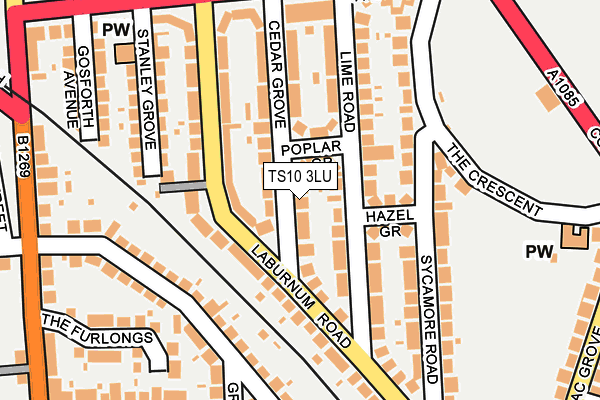 TS10 3LU map - OS OpenMap – Local (Ordnance Survey)