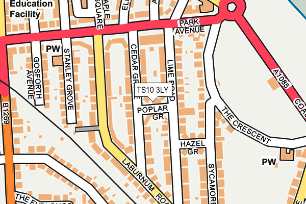 TS10 3LY map - OS OpenMap – Local (Ordnance Survey)