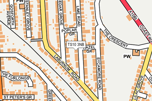 TS10 3NB map - OS OpenMap – Local (Ordnance Survey)