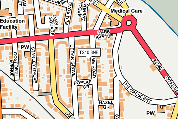 TS10 3NE map - OS OpenMap – Local (Ordnance Survey)