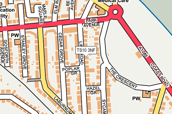 TS10 3NF map - OS OpenMap – Local (Ordnance Survey)