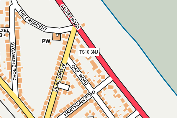 TS10 3NJ map - OS OpenMap – Local (Ordnance Survey)