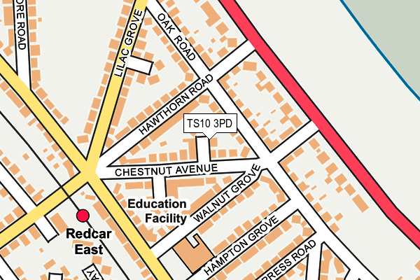 TS10 3PD map - OS OpenMap – Local (Ordnance Survey)