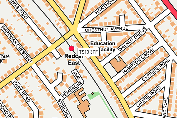 TS10 3PF map - OS OpenMap – Local (Ordnance Survey)