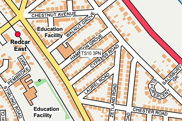 TS10 3PN map - OS OpenMap – Local (Ordnance Survey)