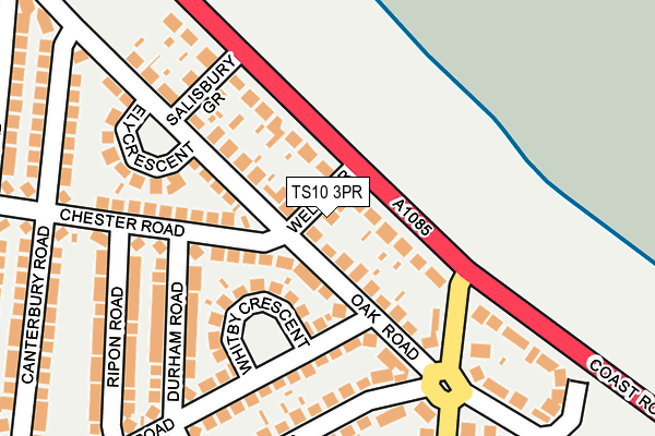 TS10 3PR map - OS OpenMap – Local (Ordnance Survey)