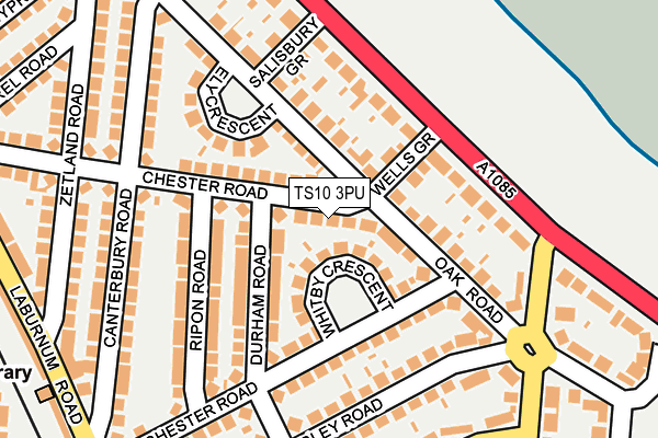 TS10 3PU map - OS OpenMap – Local (Ordnance Survey)