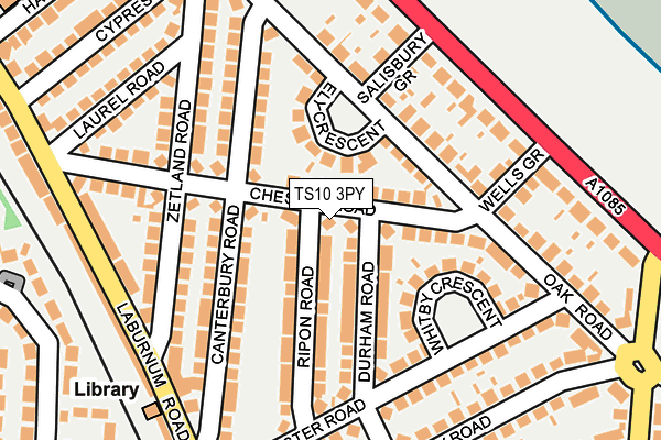 TS10 3PY map - OS OpenMap – Local (Ordnance Survey)