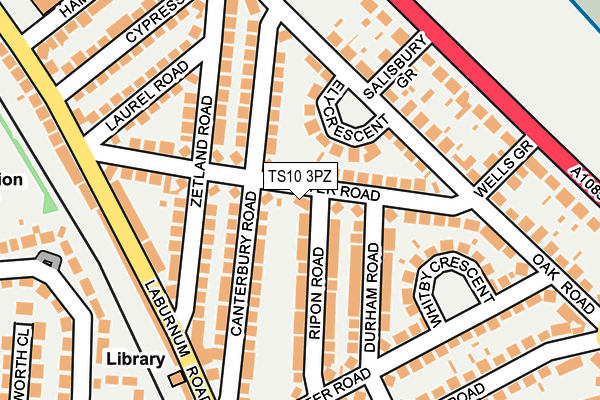 TS10 3PZ map - OS OpenMap – Local (Ordnance Survey)