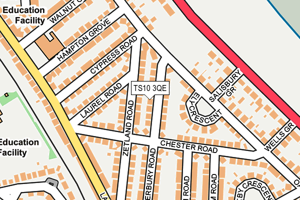 TS10 3QE map - OS OpenMap – Local (Ordnance Survey)