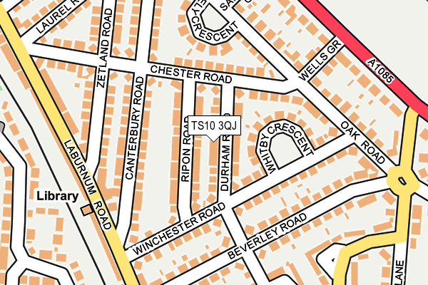 TS10 3QJ map - OS OpenMap – Local (Ordnance Survey)