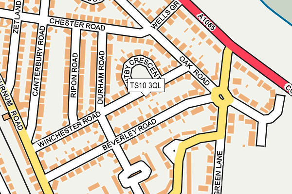 TS10 3QL map - OS OpenMap – Local (Ordnance Survey)