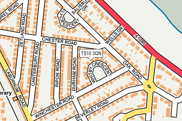 TS10 3QN map - OS OpenMap – Local (Ordnance Survey)