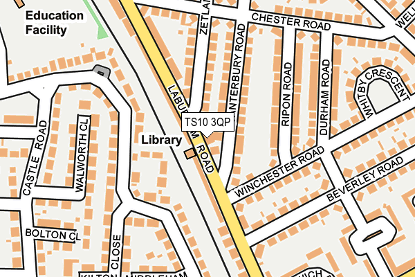 TS10 3QP map - OS OpenMap – Local (Ordnance Survey)