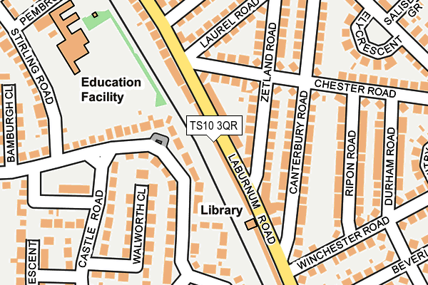TS10 3QR map - OS OpenMap – Local (Ordnance Survey)