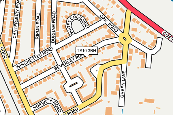 TS10 3RH map - OS OpenMap – Local (Ordnance Survey)