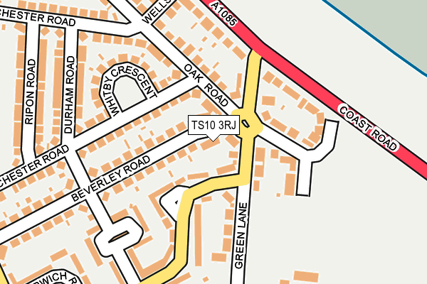 TS10 3RJ map - OS OpenMap – Local (Ordnance Survey)