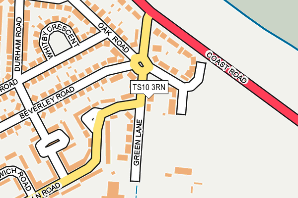 TS10 3RN map - OS OpenMap – Local (Ordnance Survey)